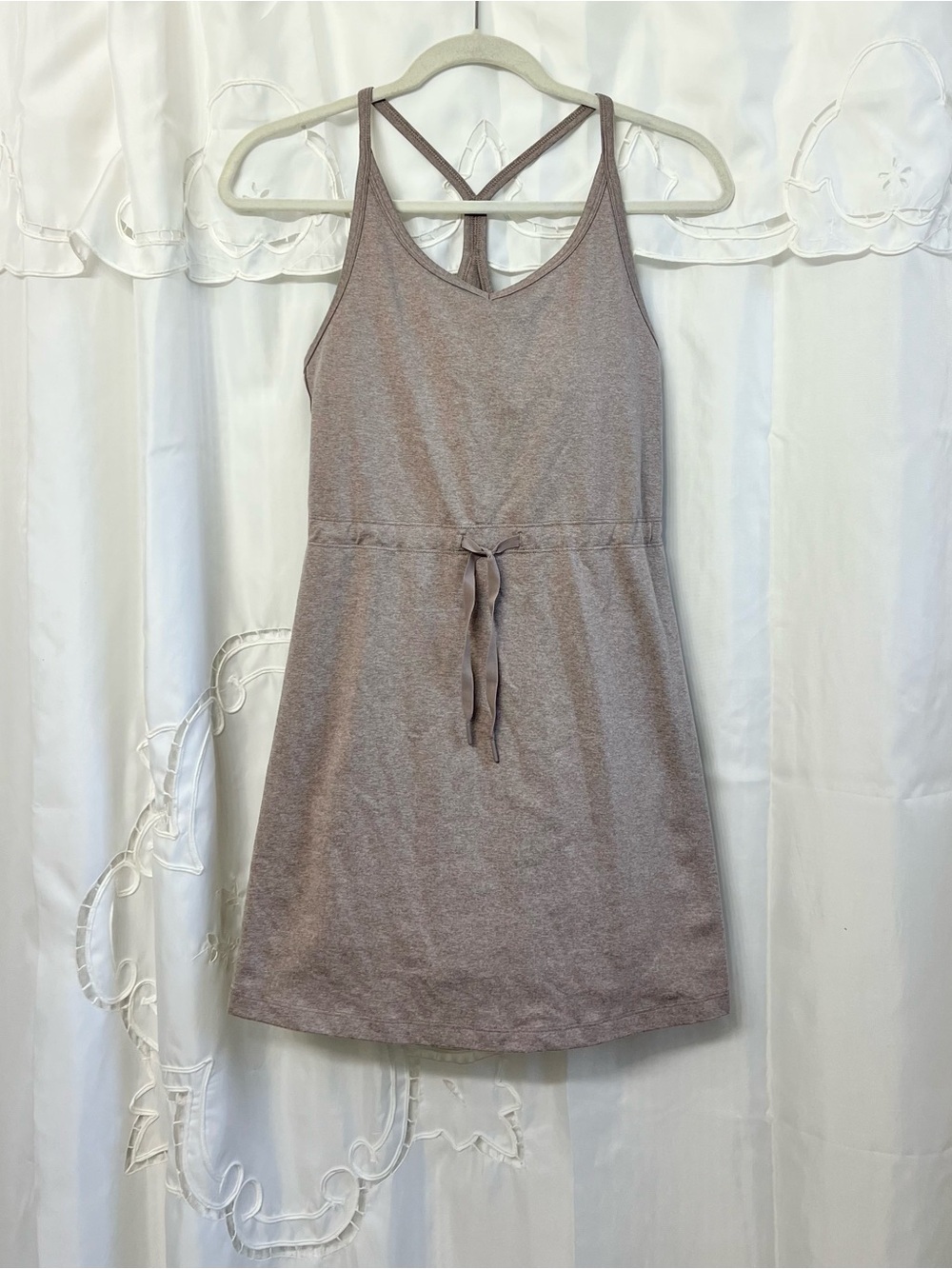 SPANX Active Dress Built In Shorts Drawstring Racerback Taupe M - Picture 4 of 12